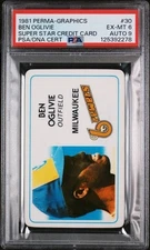 1981 Perma-Graphics Ben Oglivie PSA/DNA EX-MT 6 AUTO 9 Brewers