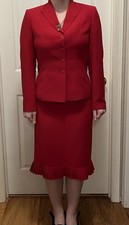 Kasper ASL 2PC Suit Size 4 Retro Elle Woods Pencil skirt with pleated hem.