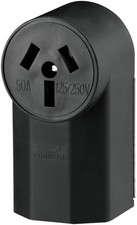 Eaton Wd112 50-amp 125-volts 2-pole 3-wire Surface Mount Range Power Receptacle Eaton Wd112 50-amp 125-volts 2-pole 3-wire Surface Mount Range Power Receptacle