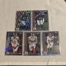 Topps Chrome 2023 New York Giants NFL 5-Card Lot Ojulari Slayton Nabers