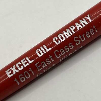 #ad VTG Ballpoint Pen EXCEL OIL COMPANY Gas Station Joliet IL William Ruettiger $20.00