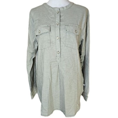 Mountain Hardwear Karsee Long Sleeve Pullover Womens Medium Flannel Pockets Sage