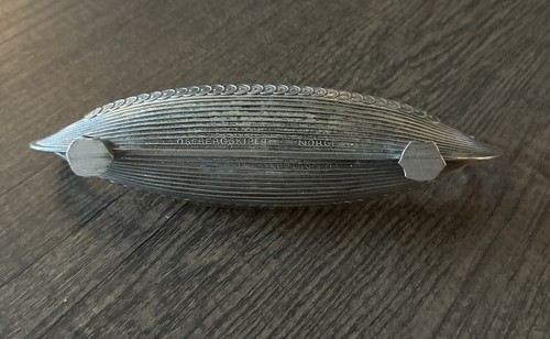 Vintage Norway Pewter Osebergskipet Norge Boat Collectible Handstopt TBP TINN - Picture 8 of 9