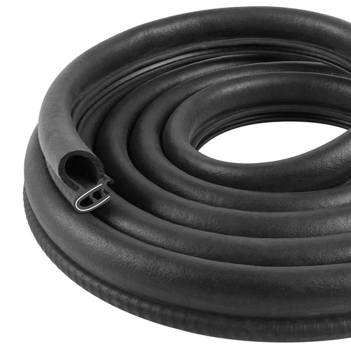 Weather Stripping 25Ft Car Door Rubber Edge Trim Seal Strip Gasket with Side Bul