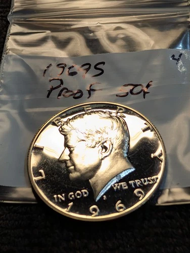 1969-S Proof Kennedy Half Dollar 40% Silver ** From Proof Set **