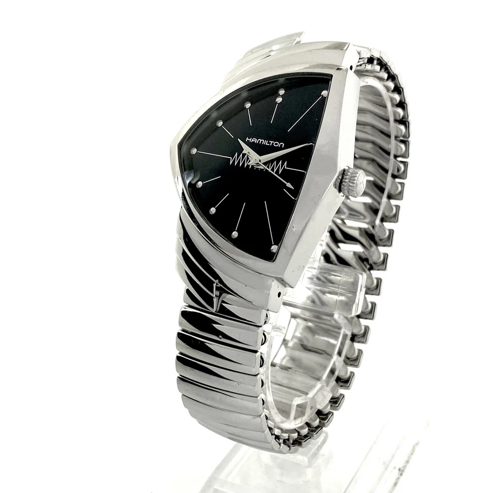 Hamilton Ventura H24411232 H244112 Cuarzo Negro Hecho en Suiza 5 ATM - Imagen 2 de 4