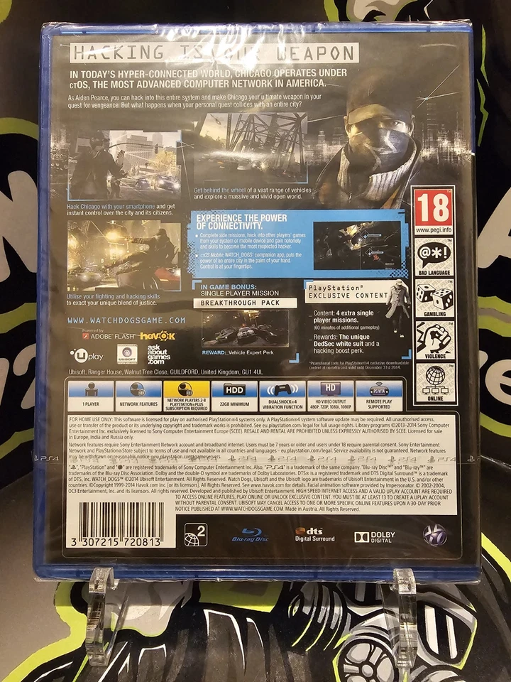 Watch Dogs: Special Edition (PS4, 2014) New & Sealed - Image 3 of 3