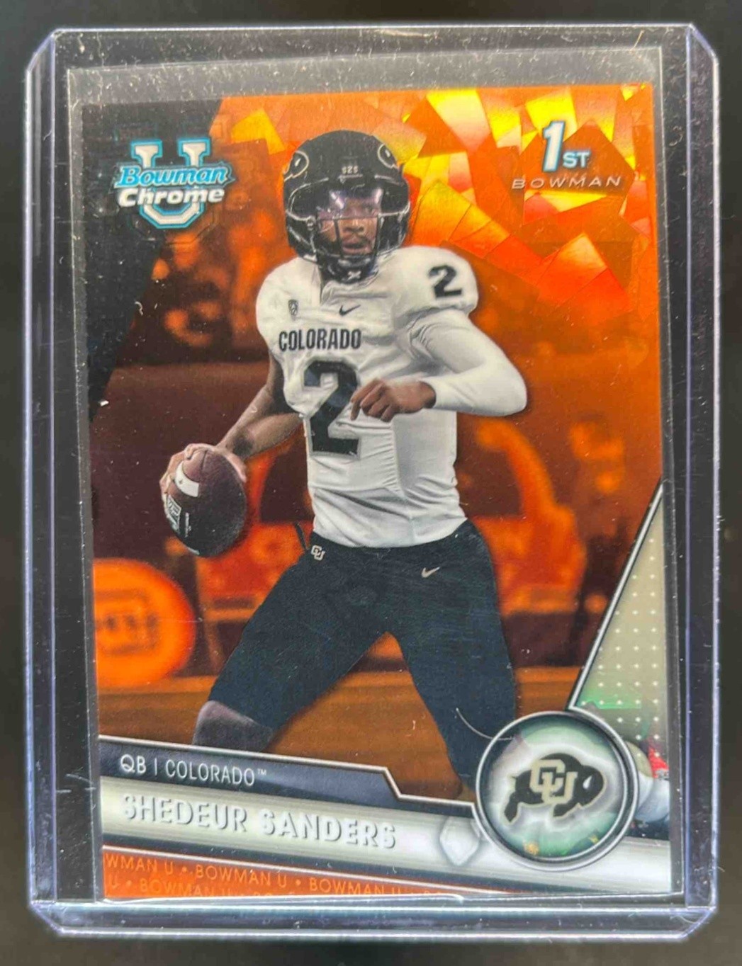 2023 Bowman U Chrome Sapphire Shedeur Sanders Orange #16/25 Buffaloes