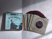 VINTAGE 50s box set 4 RED vinyl records 7" 45RPM IOB w/program classical