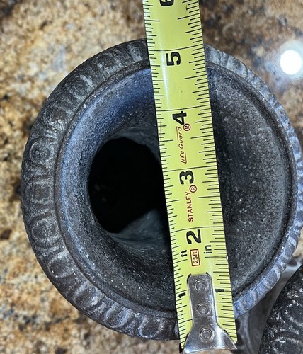 Antique Cast Iron Planters Urns Lot Of 2 - Imagen 5 de 10