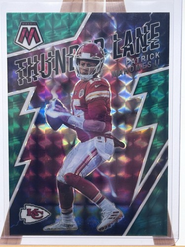 2022 Panini Mosaic Thunder Lane Patrick Mahomes II #TL-20 Green Mosaic Prizm