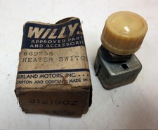 Vintage Willys 1950 Pickup Truck Heater Switch Nos 669256
