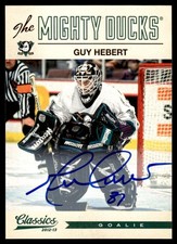 2012-13 Panini Classics Signatures Autographs Guy Hebert Auto Anaheim Mighty