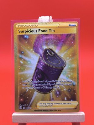 Suspicious Food Tin 080/073 Champions Path Gold Secret Rare Pokemon Card *  New *