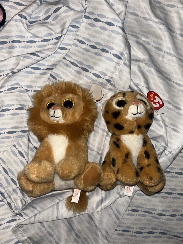 Ty Stuffed Animals Lion and Leopard Plush Toys