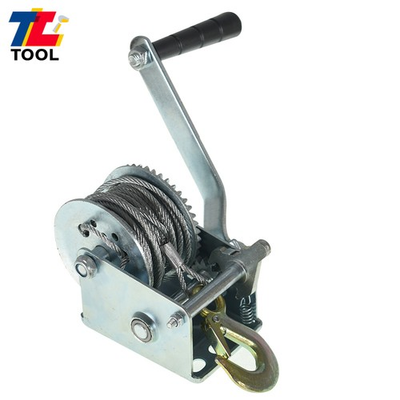 #ad 800lbs Silvery High Carbon Steel Hand Winch With 26ft Cable For Trailer And Boat $18.78