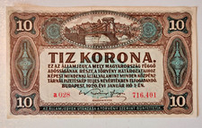 1920 Hungary 10 KORONA XF- beautiful note