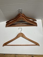 Lot of 5 Vintage Unbranded Wooden Hangers for Suits Jackets Pants Tops Dresses