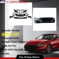 Fit For 2020-2023 Hyundai Sonata Complete Bumper Cover Upper Grille Set