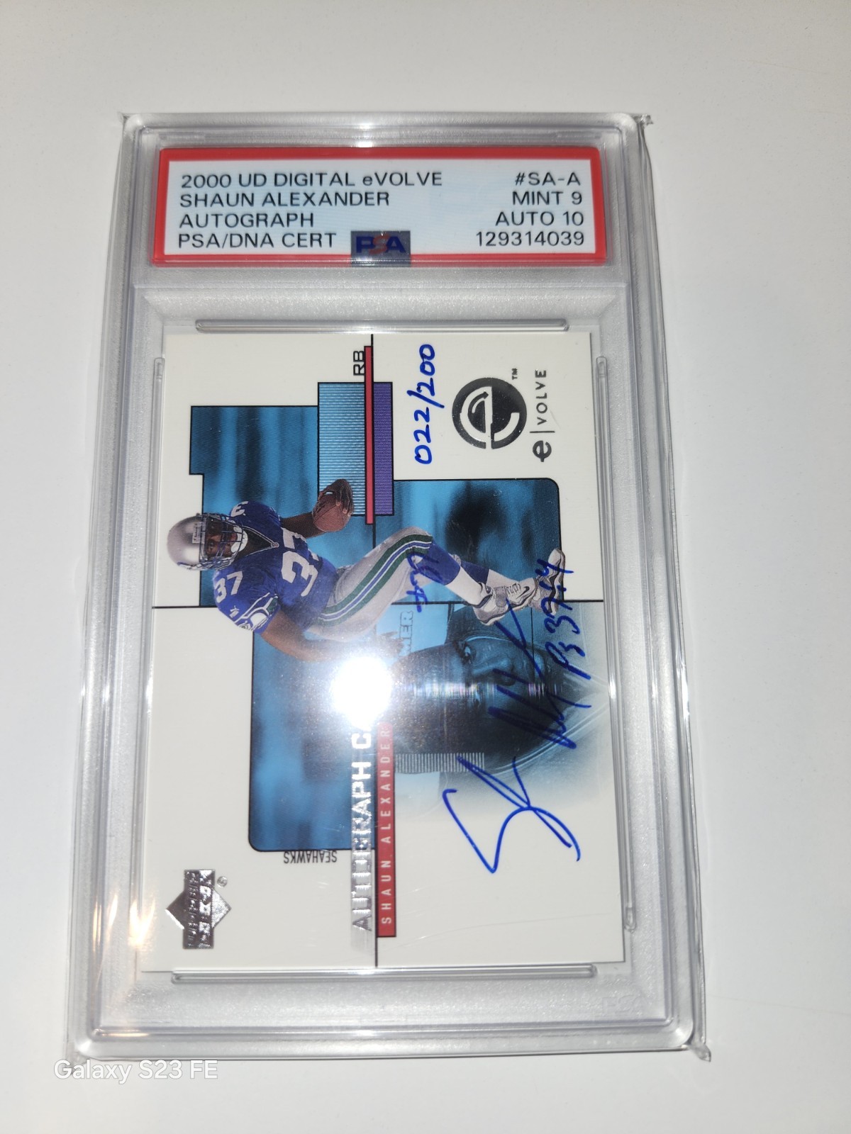 Shaun Alexander Upper Deck Digital Evolve #SAA Autograph