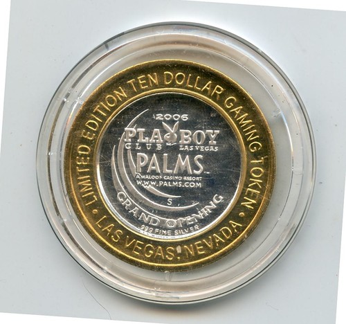 10.00 Silver Strike from the Palms Las Vegas Nevada .999 Playboy 2006