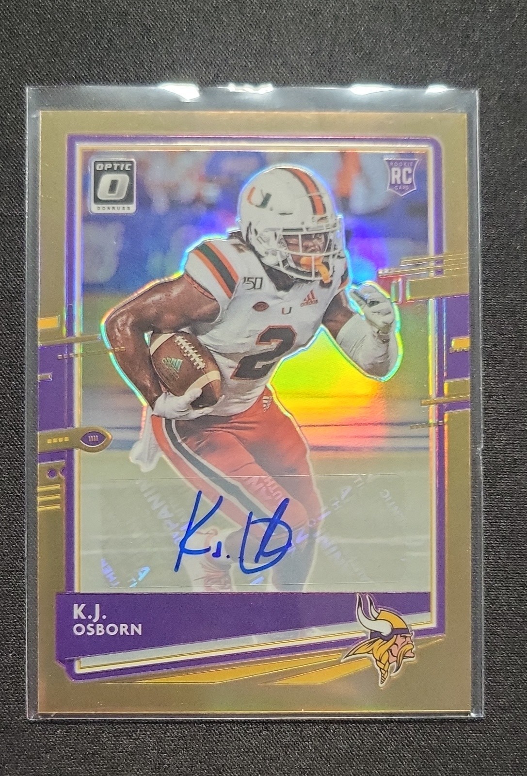 2020 Panini Donruss Optic Bronze Prizm Auto K.J. Osborn RC Rookie #102