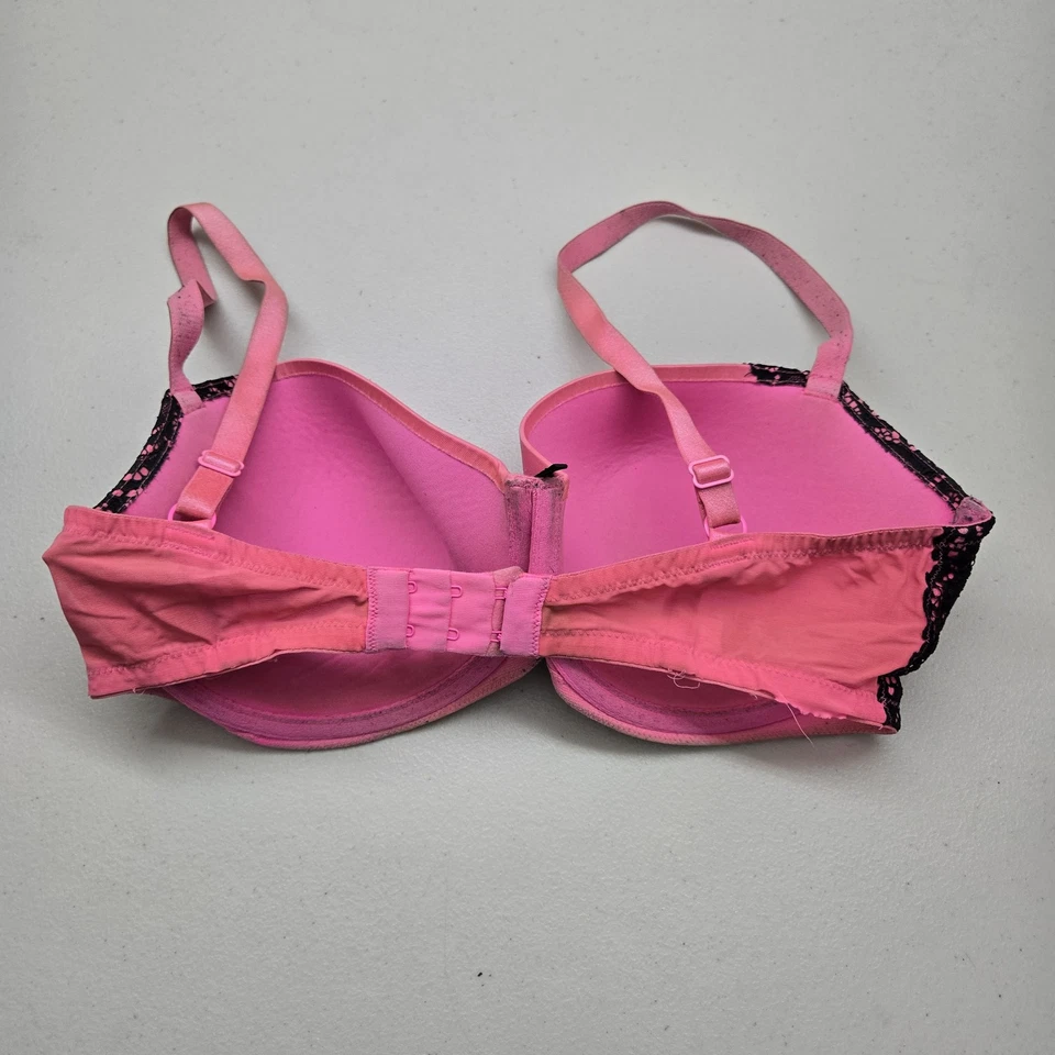 Sujetador Victoria's Secret ROSA Mujer 36DD Rosa Caliente Encaje Balconette Con Aros Foto 4 de 4