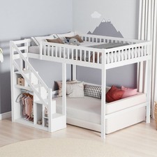 Etagenbett Kinderbett 140x200 cm Stockbett Hochbett Bettgestell Holz Lattenrost