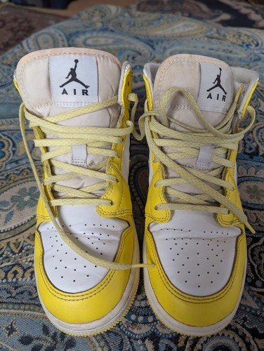 Jordan 1 Mid SE Sneakers Dynamic Yellow Floral (PS) AV5173-700 Sz 5 Youth Unisex - Picture 2 of 15