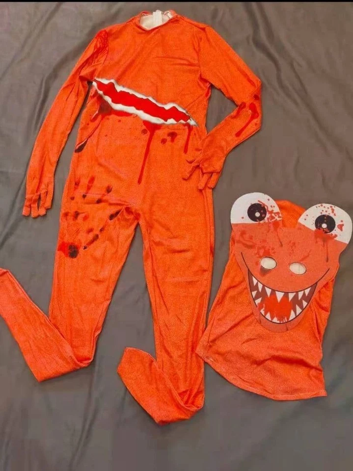 Disfraz de Halloween Rainbow Friends para niños naranja 110 cm traje de disfraces transpirable Stre Foto 2 de 2