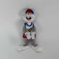 Vintage Bugs Bunny Space Jam Plush Tune Squad Basketball Looney Tunes 9 Inch