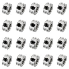 20pcs Set Screw Collars 5.05mm Bore Shaft Collars, 10mm OD, Drill Stop Collar