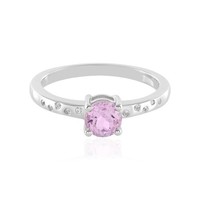 Cavill Ring Sterlingsilber Platin 1,026Ct Rosa Kunzit Echtschmuck