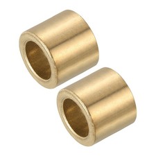 8mm Bore x 14mm OD x 15mm Length Sleeve Bearings Gold Tone 2 Pack