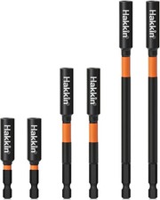 Magnetic Bit Holder Hakkin 6Pcs Impact Duty 1/4&rdquo; Hex Shank Drill Bit Holder S2