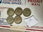 Lot Of 5 Various Years  KENNEDY 40 % SIILVER HALF DOLLAR PHILADELPHIA Mint  NICE