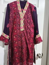 Chiffon Pakistani Kameez Shalwar 3pc Embroidered Formal Suit