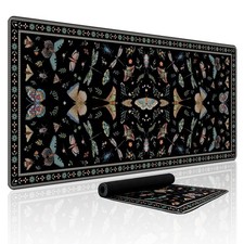 Black Desk Mat,XXL Extended Big Mouse Pad,Gaming Mousepad with Stitched Edge,...