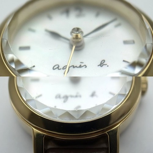 agnes b. FCSK742 LM02 Damen Quarzuhr goldfarben 20mm /w Box gebraucht aus Japan - Bild 4 von 4