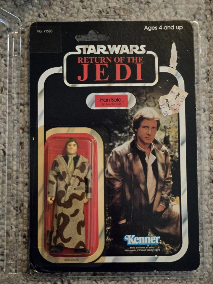 Star Wars ROTJ Han Solo Тренч 77 назад Kenner 1983 фигурка - Изображение 3 из 4