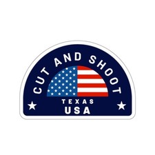 Cut and Shoot, Texas - Kiss-Cut Stickers