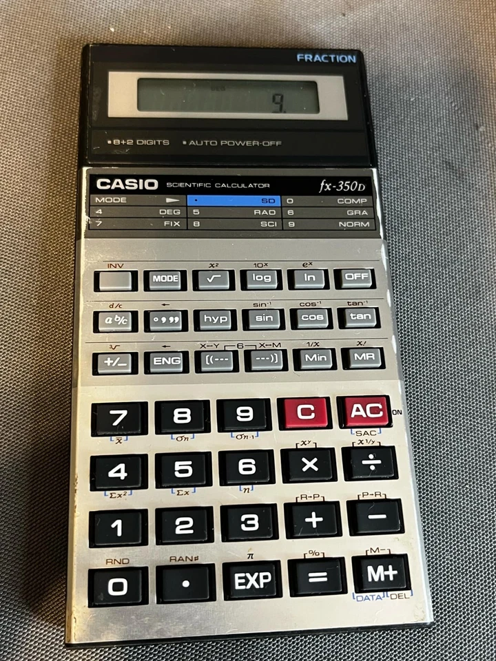 CASIO FX-350D Scientific Calculator Operation Confirmed With Original Case - Image 2 of 4
