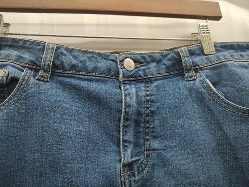 Falda Jaclyn Smith Mujer Damas Talla 14 Informal Denim Descolorida 5 Bolsillos Azul Jeans - Imagen 3 de 17