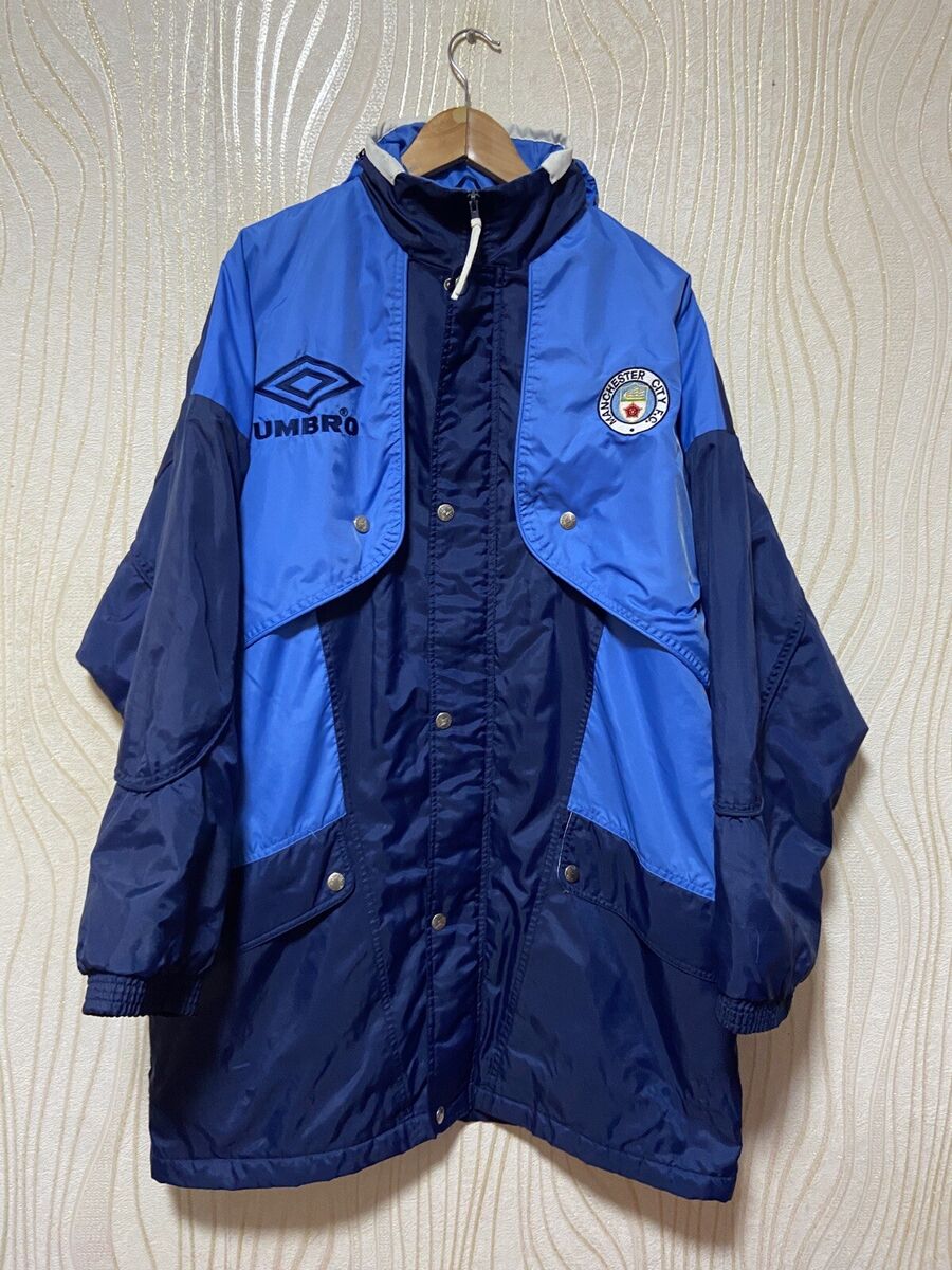 MANCHESTER CITY 1993 1994 1995 FOOTBALL SOCCER COAT JACKET MANCHESTER CITY 1993 1994 1995 FOOTBALL SOCCER COAT JACKET