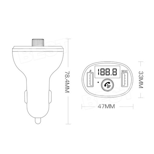 Bluetooth Radio Car Kit Wireless FM Transmitter Dual USB Charger MP3 Player AU - Picture 8 of 10
