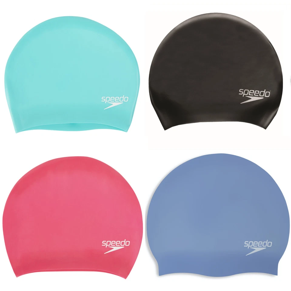 Speedo Badekappe für langes Haar long hair Cap vorgeformte Kopfform Silikon