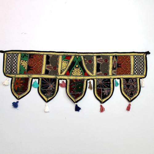 Vintage porte cantonnière Toran art indien fenêtre suspendue murale
