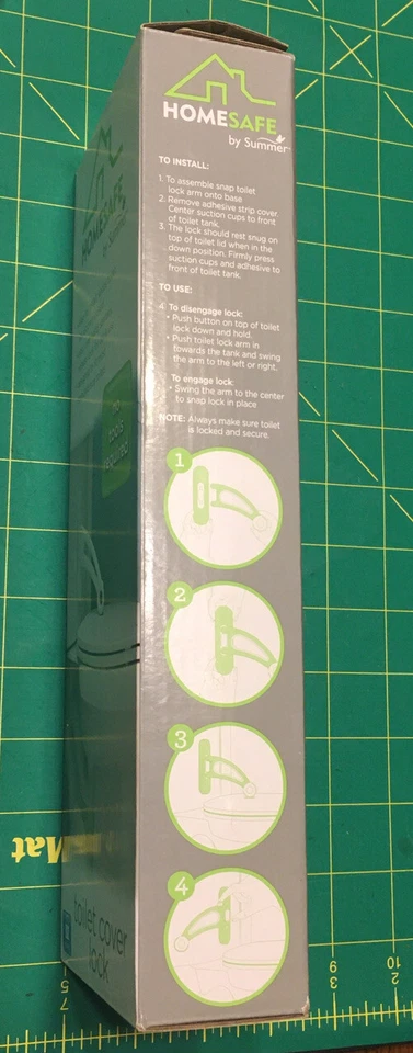 Cerradura de cubierta de inodoro Home Safe by Summer TOTALMENTE NUEVA Foto 3 de 3