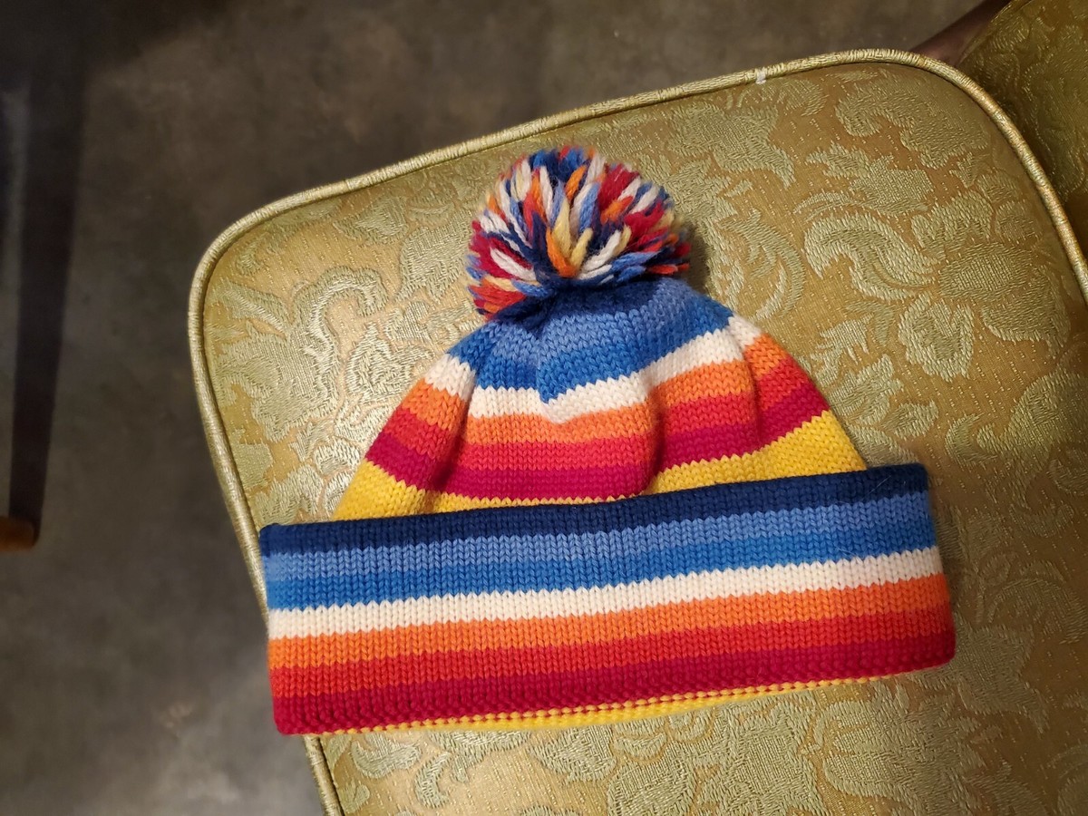 Vintage Meister Awesome Primaries Striped Wool Pom Pom  display picture 2