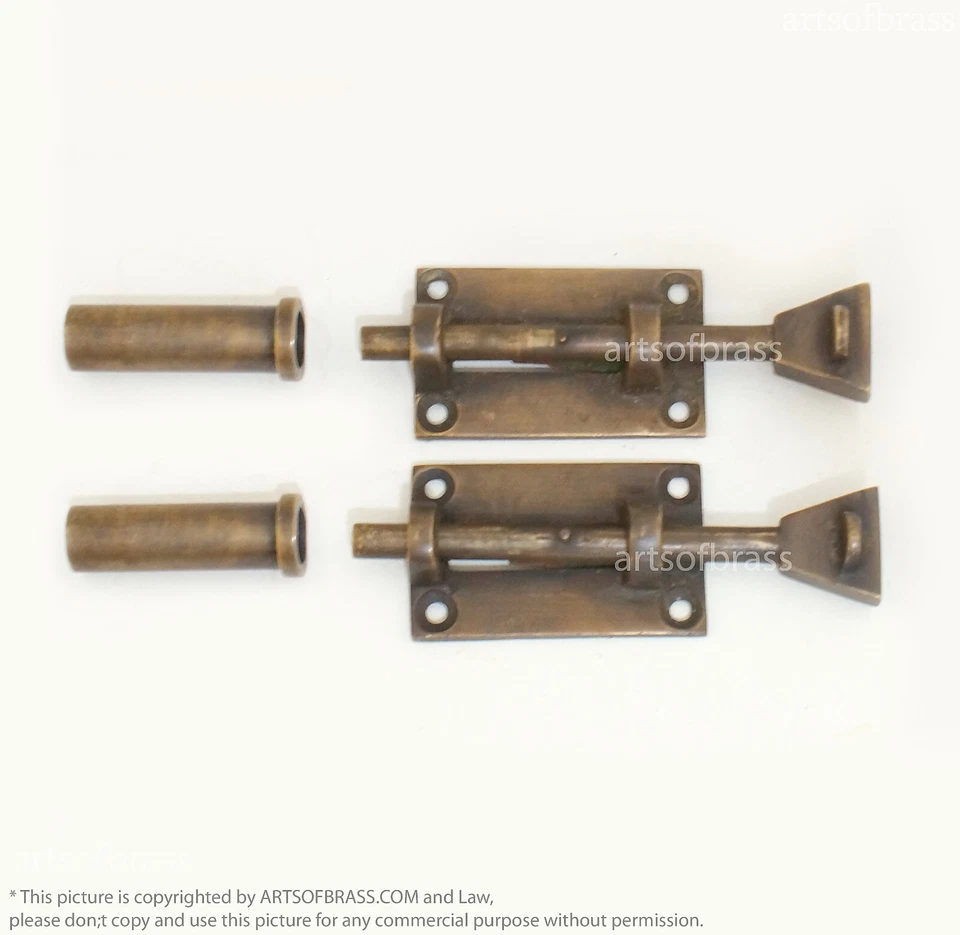 Традиционный латунный замок для выдвижных ящиков и дверей | окна и шкаф - Изображение 2 из 4